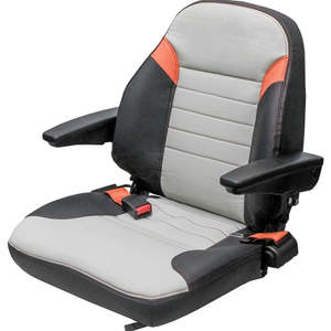 Asiento para tractor con horquillas elevadoras y deslizadores para cortacésped de giro cero - Product Image 1