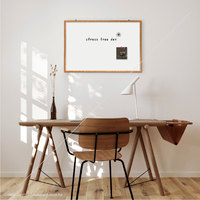 Tableau blanc magnétique effaçable à sec SYH WB-4560PDS, cadre en plastique imitation bois, qualité supérieure, taille personnalisée, fixation murale