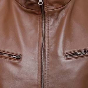 2024 nouvelles vestes en cuir d'hiver manteaux en cuir pour hommes respirant col rabattu à manches longues veste à glissière hommes haute rue - Product Image 6