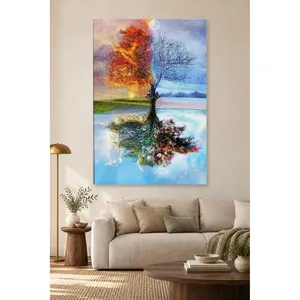 Impression sur toile Fida Four Seasons Reflective Tree of Life - Product Image 1