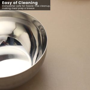 Tazón para Servir Alimentos de Acero Inoxidable Hecho a Mano en India, Duradero y Ecológico, para el Hogar, Restaurantes y Pedidos al por Mayor - Product Image 5