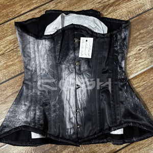 Corset élégant en satin sublimé par transfert thermique, style gothique, avec motif Arbre de Nuit, sans bretelles, pour la mode d'Halloween - Product Image 3