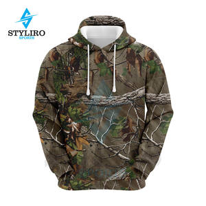 Sudadera con Capucha de Camuflaje para Invierno, 100% Poliéster, Bordado con Patrón Sólido, para Caza, Venta al Por Mayor - Product Image 1