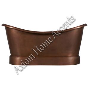 Axiom Home Accents Baignoire autoportante en cuivre Baignoire en métal de luxe artisanale Finition martelée antique Salles de bain haut de gamme Trempage - Product Image 1