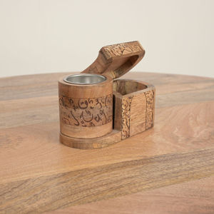 Faizacraft-Juego de quemador de incienso Bakhoor impreso con esmalte de madera ecológico que aporta una fragancia única a tu casa - Product Image 2