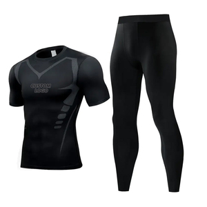 Bon fournisseur, nouveau service OEM tendance, vêtements de compression de fitness de haute qualité, ensemble de rashguard imprimé en spandex/nylon 2 pièces pour - Product Image 1