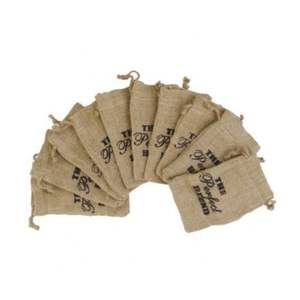 Bolsa con cordón ecológica Bolsa de Yute natural Premium ecológica Bolsas de regalo elegantes para funciones de festivales a la venta - Product Image 1