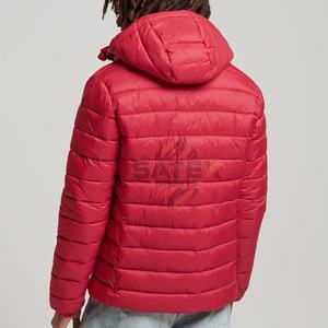 Veste d'hiver pour homme coupe-vent et imperméable, couleur unie, polyester et coton matelassé, avec doublure en polaire, veste matelassée - Product Image 3