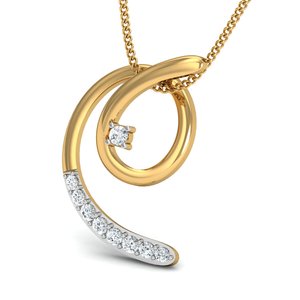 Hot Selling Zircon Pendant Minimalist Swirl Necklace Boho Brass Jewelry For Women 18k Gold Plated Geometric Charm Wholesale/OEM - Product Image 5