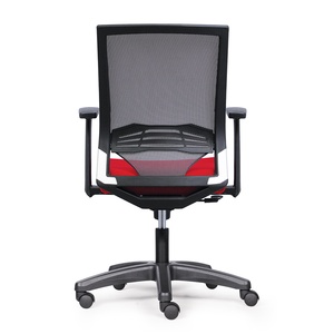 HOM1008-03 Chaise de bureau ergonomique pivotante au design minimaliste avec hauteur réglable et appui-tête, dossier en maille et base en plastique - Product Image 2