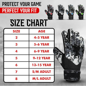 Gants de gardien de but professionnels 2025 de haute qualité en latex respirant antidérapant avec protection des doigts pour l'entraînement au football - Product Image 6