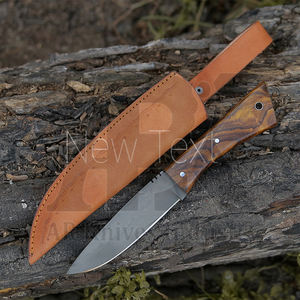 Couteau de chasse Damas OEM avec logo personnalisé, haute qualité, lame tranchante comme un rasoir, design ergonomique, manche en bois, garantie de 3 ans - Product Image 1