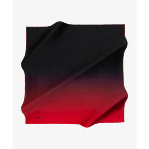 Satin Long Scarf-Custom Digital Print Black Red Gradient Designer Pattern Polyester Spring Winter - Product Image 2