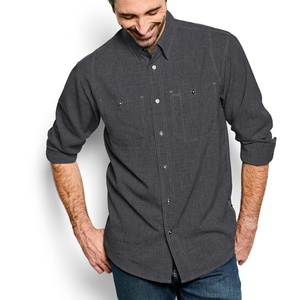 Camisa de Pesca de Manga Larga para Hombre, Estilo Informal, Transpirable, Protección UV Personalizada, Spandex/Poliéster, UPF 50, Talla Grande, con Botones - Product Image 1