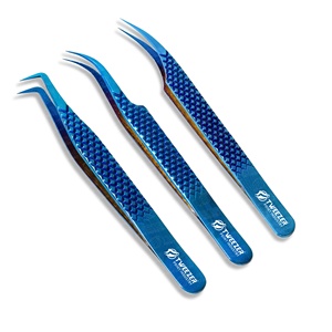 Pinzas de extensión de pestañas de acero inoxidable de etiqueta privada de alta elasticidad herramienta de injerto no corrosiva - Product Image 4