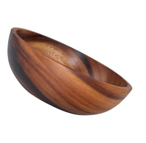 Cuenco de madera sostenible de estilo único, accesorios de cocina para el hogar desechables para servir cenas en diferentes tamaños - Product Image 3