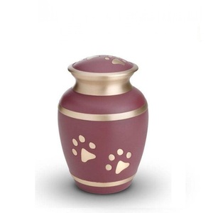 Fantaisie décorative belle empreinte de patte gravée urne pour animaux de compagnie pour les cendres d'animal de compagnie - Product Image 6