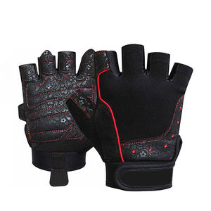 Venta al por mayor mejores guantes de neopreno medio dedo gimnasio para hombres guantes deportivos protectores de cuero suave y transpirable para levantamiento de pesas corporal - Product Image 4
