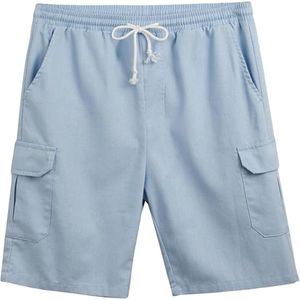 Pantalones cortos de chándal informales de verano para hombre, cintura elástica tejida, cordón, ropa de gimnasio para correr, venta al por mayor, pantalones cortos lisos - Product Image 1