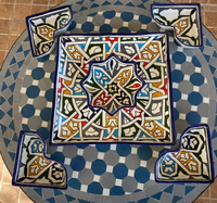 Ensemble d'apéritif en céramique peint à la main marocain coloré décoration de la maison d'apéritif marocain, servant à la main personnalisé Handpai