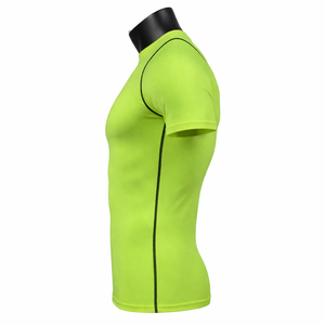 Camiseta de compresión para hombre, de secado rápido, transpirable, para gimnasio, fitness, camiseta ajustada, ropa deportiva para correr, ropa deportiva de alta visibilidad - Product Image 4