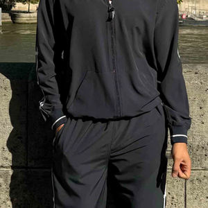..ชุดวอร์มผู้ชายแจ็คเก็ตซิปเต็มพร้อมกางเกงวิ่งชุดลำลองสองชิ้นเหมาะสำหรับการฝึกวิ่งกีฬาและชุดออกกำลังกาย - Product Image 1