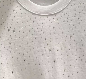 Vente en gros Nouveau design Rhinestone T-shirts pour hommes Street-wear Mode imprimé T-shirts pour hommes Design personnalisé Hommes Rhinestone T-Shirt - Product Image 3