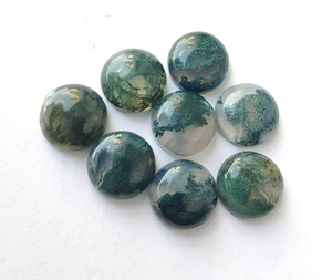 Piedras Preciosas de Ágata Musgosa Natural de Alta Calidad, Forma Redonda, Cabujón Precioso para Joyería, Diferentes Formas y Tamaños, Pulido - Product Image 2