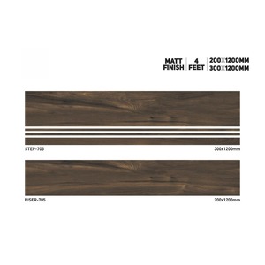 Vistaar finition mate 1200x200mm & 1200x300 11mm d'épaisseur de qualité supérieure anti-dérapant sécurité escalier bande de roulement nez 4 pieds marche riser carreaux - Product Image 2