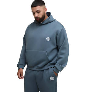 Conjunto de Sudadera con Capucha y Pantalones Deportivos de Felpa de Algodón Grueso, 440 GSM, Interior Cepillado, Corte Holgado, para Proveedores de Ropa Urbana al por Mayor OEM - Product Image 3