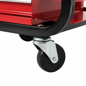 Taburete Rodante para Mecánico con 3 Cajones, Bandeja para Herramientas con Asiento Acolchado, Capacidad de Carga de 350 lb, Ruedas Giratorias de 360°, Color Rojo GAPGAR035 - Product Image 6