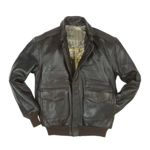 Veste de vol en cuir durable pour homme avec look et caractéristiques d'aviateur authentiques-parfaite pour le temps froid - Product Image 1