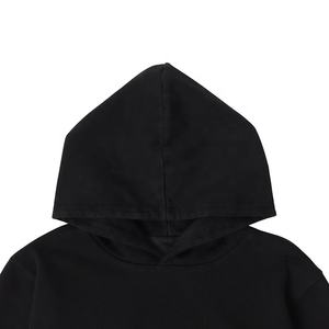 Sweats à capuche surdimensionnés pour hommes en coton organique 320gsm impression 3D entraînement d'hiver sans cordon de serrage - Product Image 3