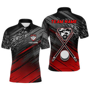 เสื้อเชิ๊ตพิมพ์ลาย3D สำหรับผู้ชายเสื้อทีมบิลเลียดโพลีเอสเตอร์100% สำหรับแข่งขันโต๊ะพูล PBJ-0041โปโล - Product Image 1