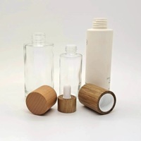 Nouveau pot cosmétique en bois haut de gamme, vide, transparent, avec couvercle à vis sculpté sur mesure, de haute qualité, avec logo personnalisé, taille personnalisée, flacon cosmétique
