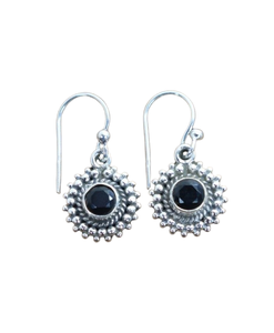 Boho Style classique boucles d'oreilles bijoux pour femmes bijoux en argent 925 argent Sterling noir Onyx pierres précieuses boucles d'oreilles faites à la main cadeau - Product Image 1