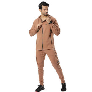 Survêtement de sport d'hiver personnalisable OEM pour hommes, ensemble de jogging 2 pièces de qualité supérieure avec techniques imprimées - Product Image 2