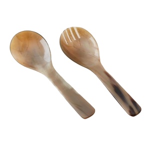 Nouveau design, fabricant de couverts à salade en corne naturelle et ensemble de cuillères de service fait maison, dernier modèle, ensemble de couverts à salade - Product Image 1