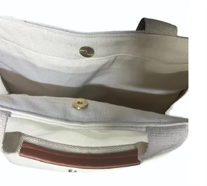 Elegante bolso de lona con diseño artístico artesanal perfecto para recados ecológicos y aventuras de Fin de Semana de la India - Product Image 3