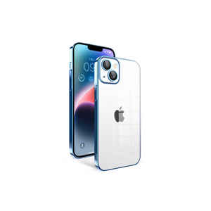 Étui de protection en silicone premium SENK Garaj Series pour iPhone 14 Plus modèle A53, cadre coloré avec protection de l'objectif de l'appareil photo - Product Image 1