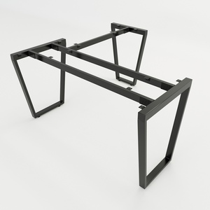 Trapez Concept L-Shaped Industrial Design 140x140cm Assembly Required Table <b>Legs</b> for Dining/Kitchen/Hospital Use Chairs-HCTC015 - Product Image 1