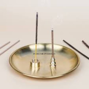 Quemador y soporte de incienso Bakhoor chapado en oro de alta calidad de Metal de primera calidad de forma redonda, difusor de Aroma, suministros para el hogar y el Hotel - Product Image 1