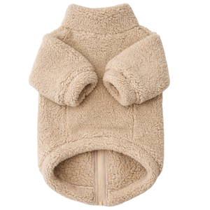 Beige <b>Dog</b> Fleece Plush Soft Ultra Warm Pet Pullover Cozy Winter Fleece <b>Jacket</b> for Small Medium <b>Dogs</b> Premium Comfort Wear - Product Image 4