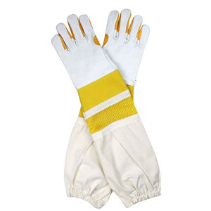 Guantes transpirables de cuero para cultivo de abejas, la mejor calidad, 2025, guantes largos duraderos para apicultura, guantes de cuero de cabra - Product Image 3