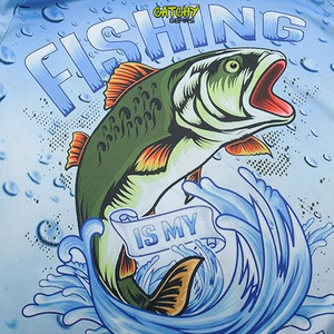 2025 vente chaude 100% Polyester pleine Sublimation à manches longues bleu maillot de pêche bleu gilet de pêche - Product Image 3