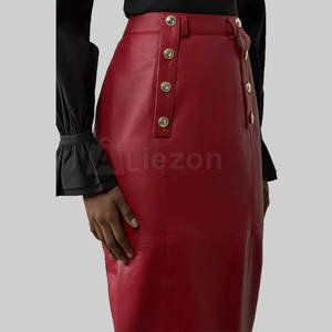 Jupe mince en cuir pour femmes en tissu doux Jupe mince pour femmes légère et durable pour un habillage élégant - Product Image 4