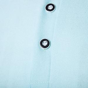 เสื้อยืดโปโลผ้าฝ้ายระบายอากาศได้ดีสำหรับผู้ชายเสื้อโปโลแบบเรียบ - Product Image 6