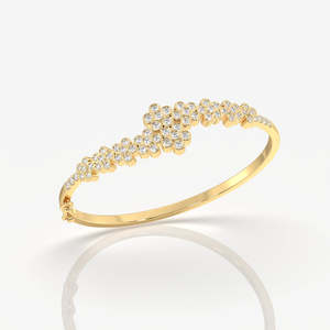 Bracelet en or 18 carats avec diamant moissanite taille ronde, élégant et luxueux - Product Image 2