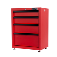 Gabinete para Herramientas de 61 cm con 4 Cajones, Rojo Mate, Acero Resistente con Recubrimiento en Polvo, con Ruedas, para Mecánicos y Garajes, Compatible con OEM/ODM, Carga de 450 kg