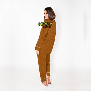 Style décontracté à manches courtes femmes pyjama ensemble femmes vêtements de détente pas cher deux pièces respirant Satin soie mariée femmes pyjama short ensemble - Product Image 3